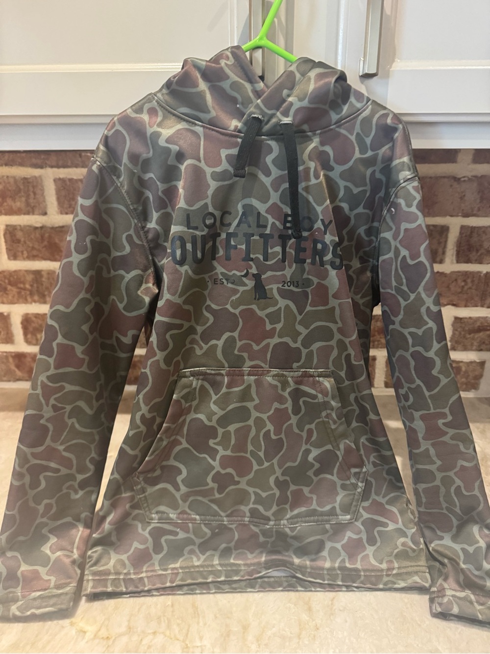 Local Boy Outfitters Kids Camo Hoodie - Green/Brown